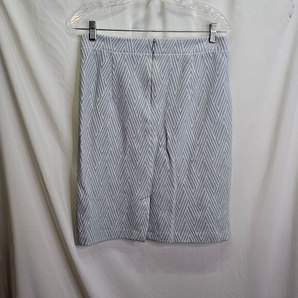 Banana Republic Blue Chevron Pencil Skirt Size 6 - Picture 9 of 11